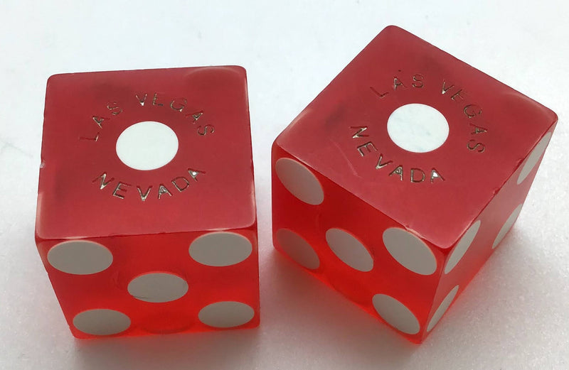 New York New York Las Vegas Nevada Dice Pair Red Matching Numbers