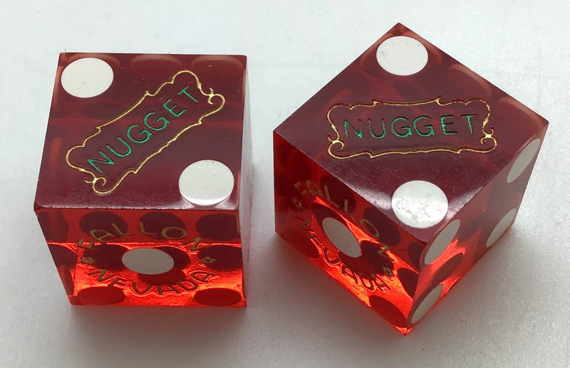 Fallon Nugget Fallon Nevada Dice Pair Red