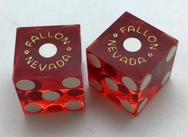 Fallon Nugget Fallon Nevada Dice Pair Red