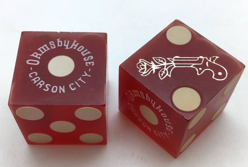 Ormsby House Casino Las Vegas Nevada Dice Pair Red