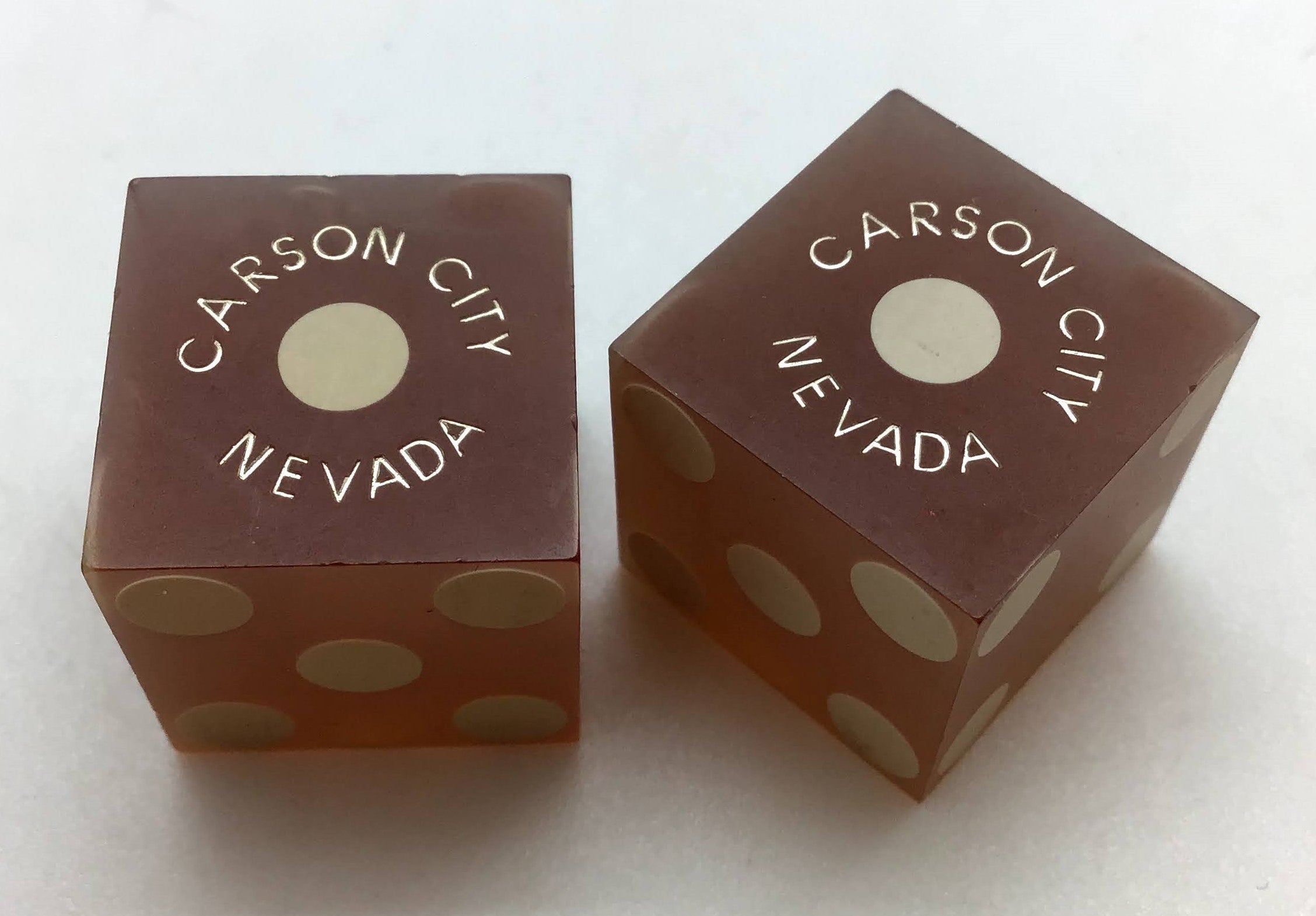 Ormsby House Casino Las Vegas Nevada Dice Pair Orange