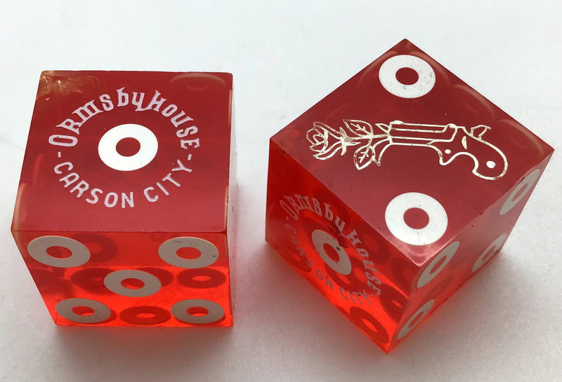 Ormsby House Casino Las Vegas Nevada Dice Pair Red