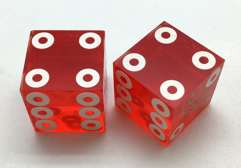 Ormsby House Casino Las Vegas Nevada Dice Pair Red