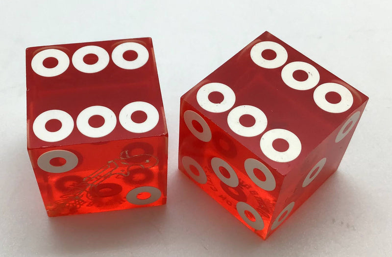 Ormsby House Casino Las Vegas Nevada Dice Pair Red