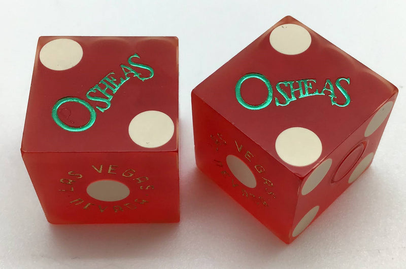 O'Sheas Casino Las Vegas Nevada Dice Pair Red