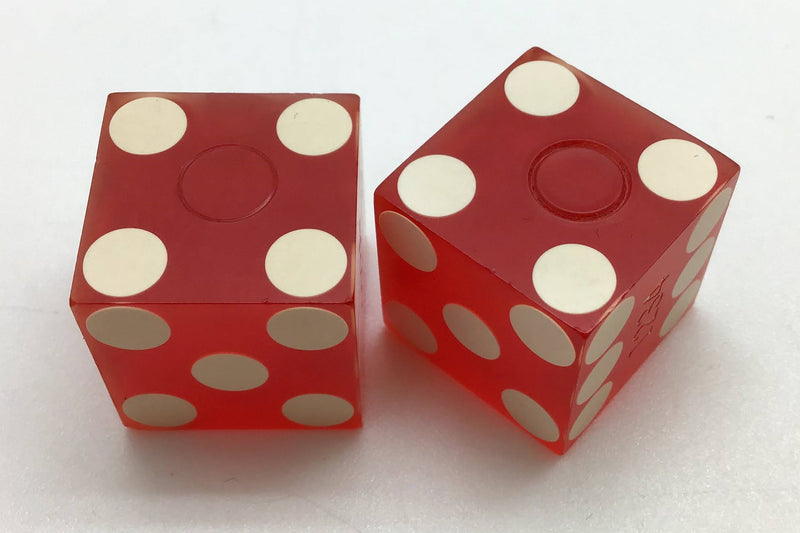 O'Sheas Casino Las Vegas Nevada Dice Pair Red