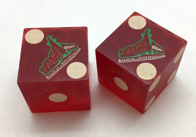 Palace Club Casino Reno Nevada Dice Pair Red