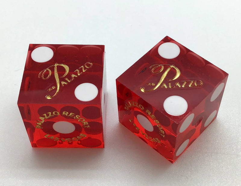 Palazzo Casino Las Vegas Nevada Dice Pair Red Matching Numbers