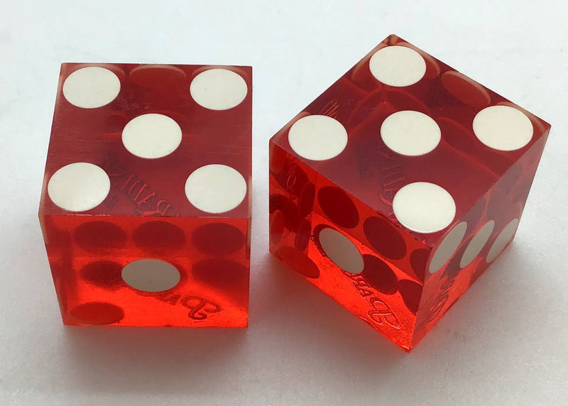 Paradise Hotel Las Vegas Nevada Dice Pair Red