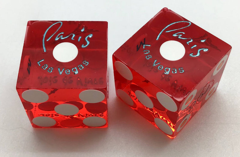 Paris Casino Las Vegas Nevada Dice Pair Red