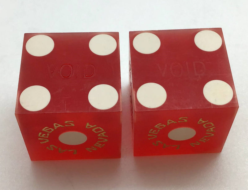 Pioneer Club Hotel and Casino Las Vegas Nevada Dice Pair Red