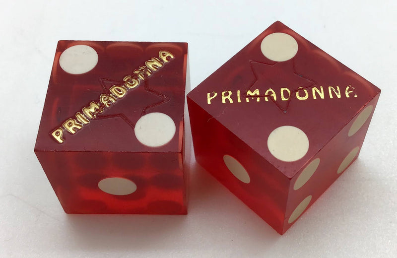 Primadonna Casino Primm Nevada Dice Pair Red