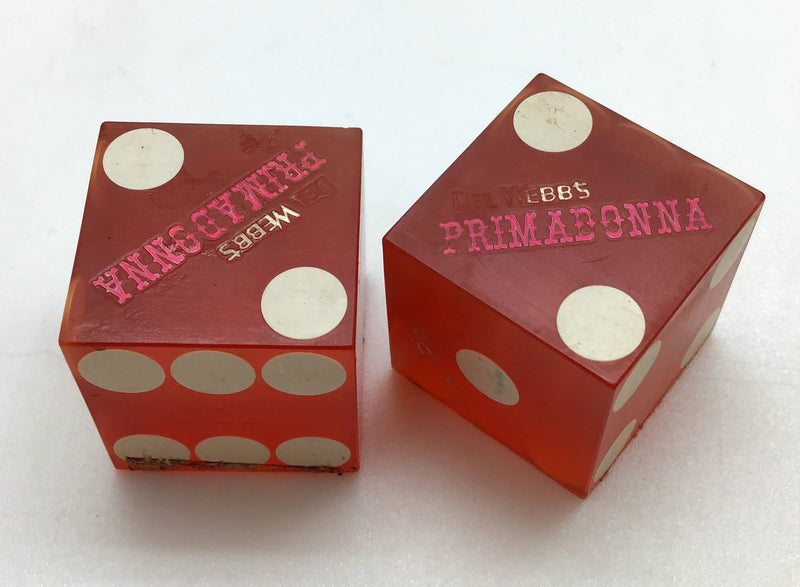 Primadonna Casino Primm Nevada Dice Pair Red