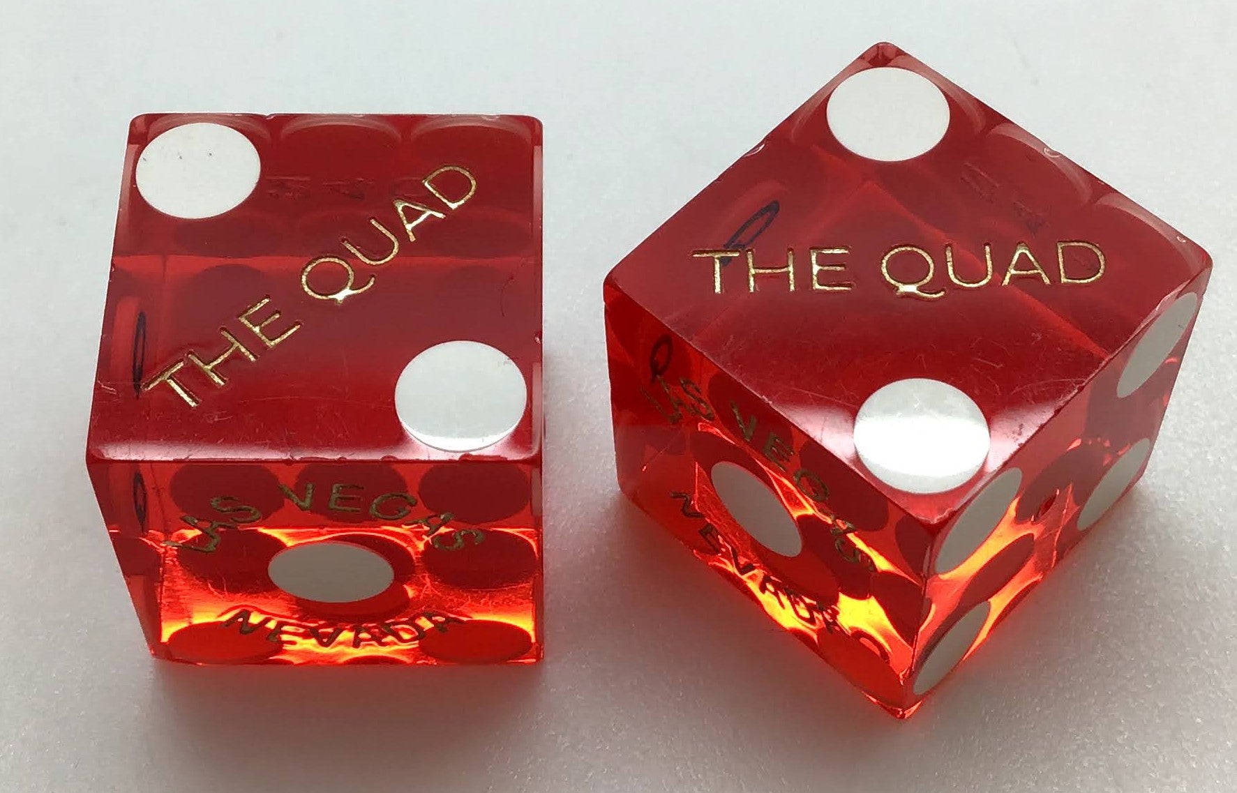 The Quad Casino Las Vegas Nevada Dice Pair Red