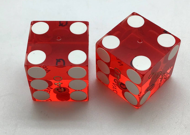 The Quad Casino Las Vegas Nevada Dice Pair Red