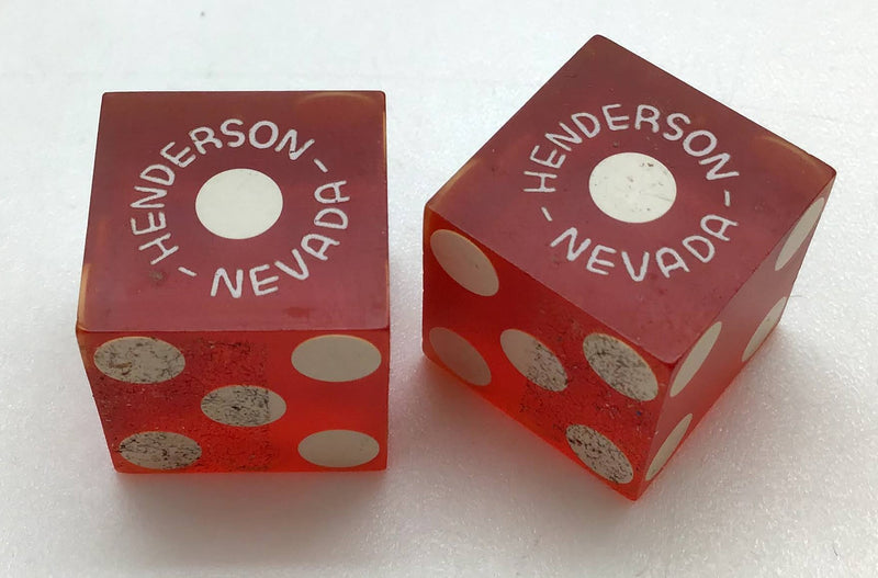 Rainbow Club Casino Las Vegas Nevada Dice Pair Red