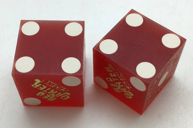 Red Garter Casino West Wendover Nevada Dice Pair Red