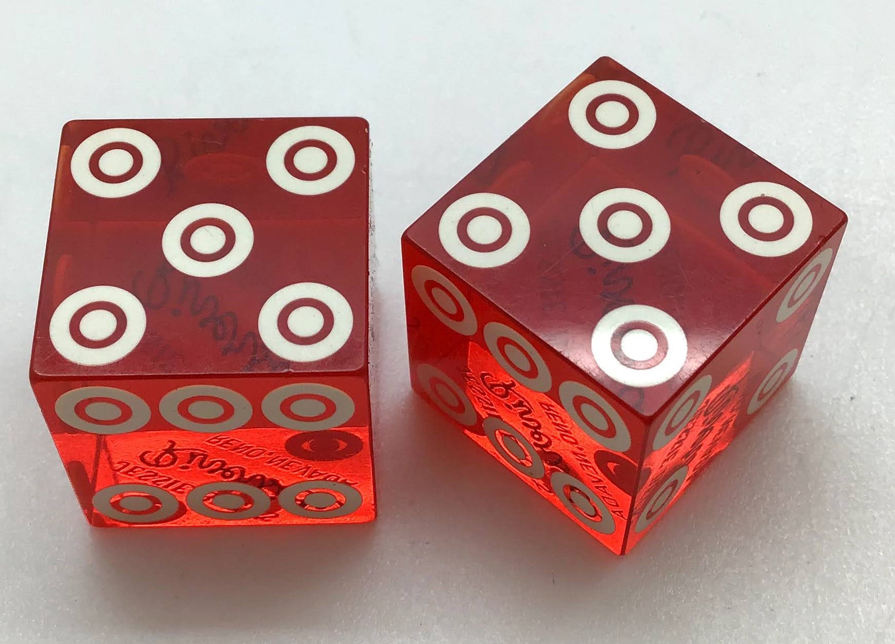 Riverside Casino Laughlin Nevada Dice Pair Red