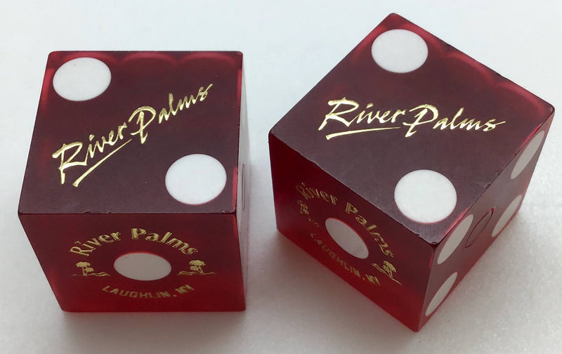 River Palms Casino Laughlin Nevada Dice Pair Red