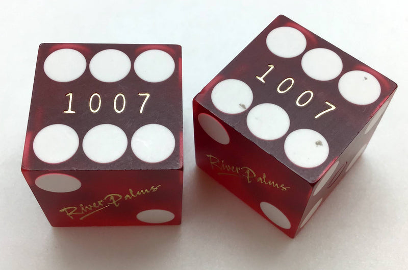 River Palms Casino Laughlin Nevada Dice Pair Red