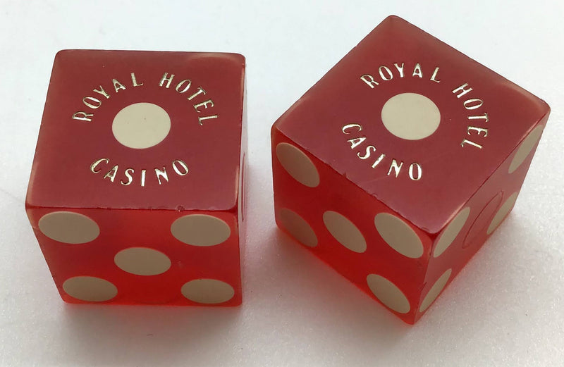 Royal Hotel Casino Las Vegas Nevada Dice Pair Red