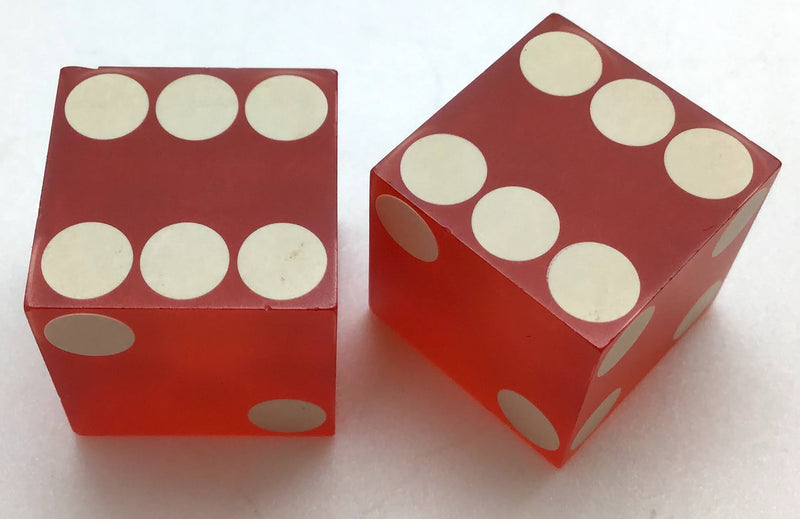 Sahara Casino Las Vegas Nevada Dice Pair Red 1970