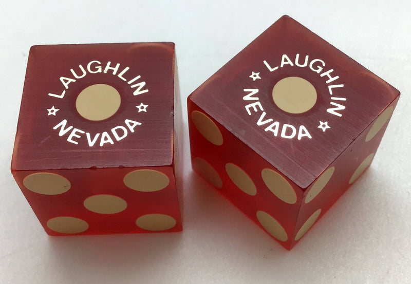 Sam's Town Gold River Casino Laughlin Nevada Dice Pair Red