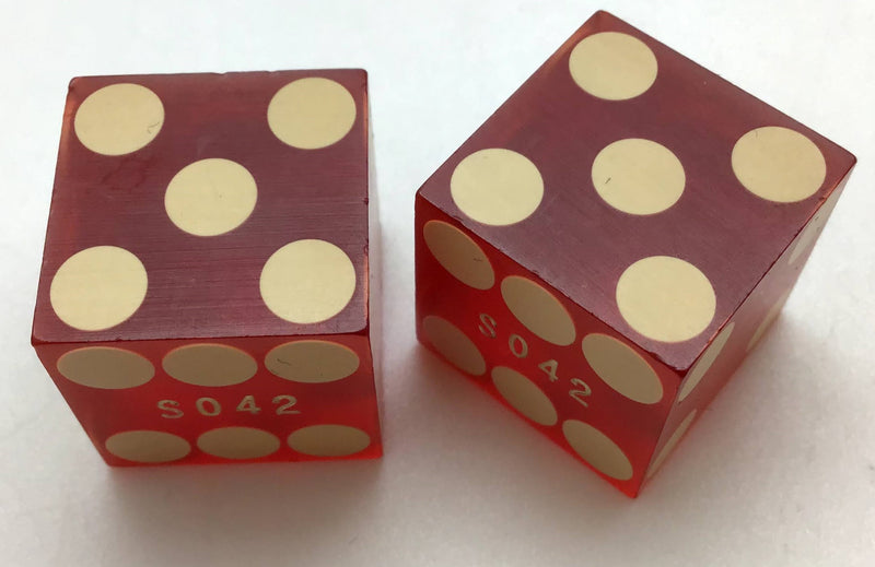 Sam's Town Gold River Casino Laughlin Nevada Dice Pair Red