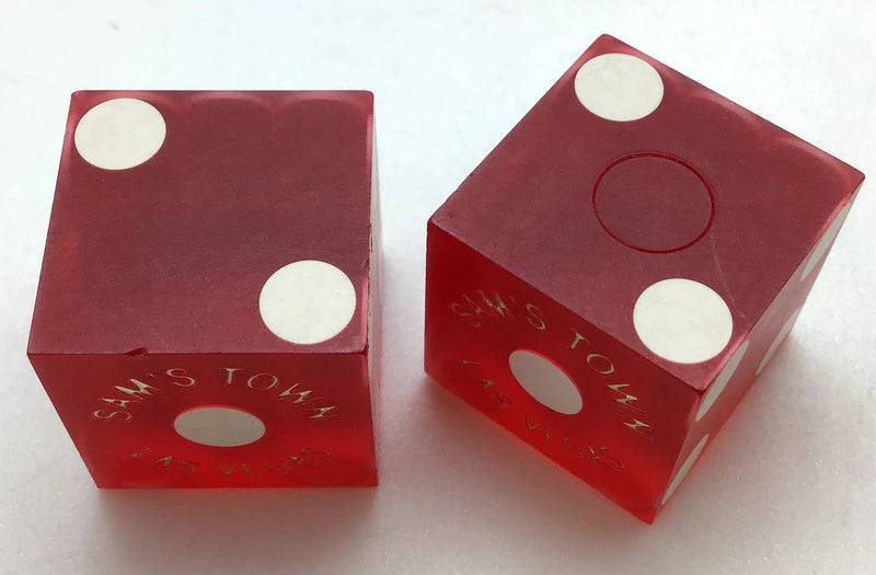 Sam's Town Casino Las Vegas Nevada Dice Pair Red