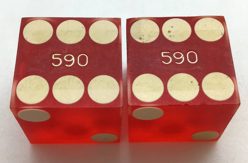 Sands Casino Las Vegas Nevada Dice Pair Red Matching Numbers