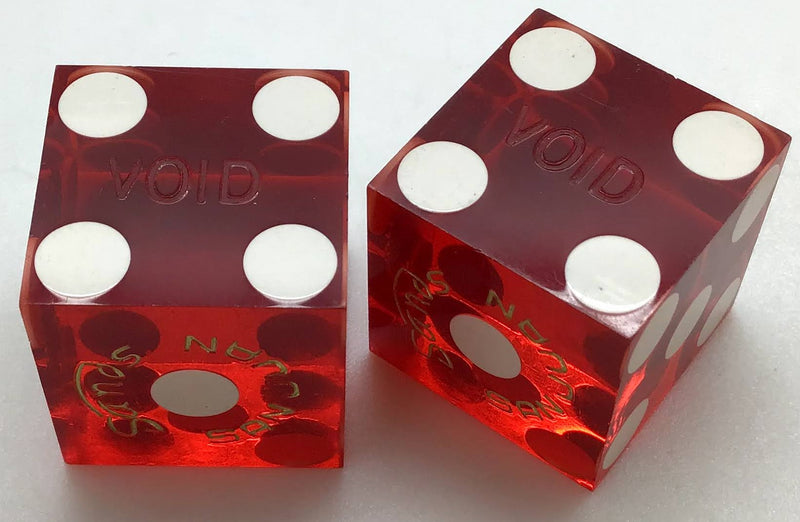 Sands Casino San Juan Puerto Rico Dice Pair Red