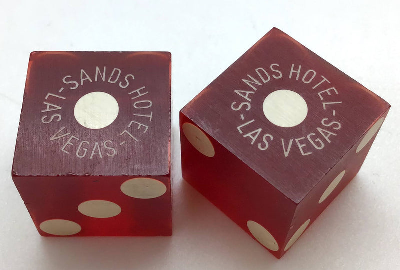 Sands Casino Las Vegas Nevada Dice Pair Red