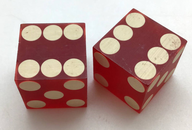 Sands Casino Las Vegas Nevada Dice Pair Red