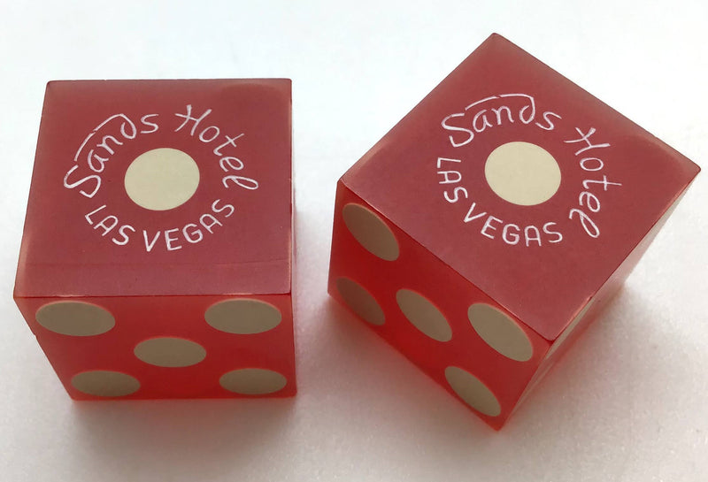 Sands Casino Las Vegas Nevada Dice Pair Red