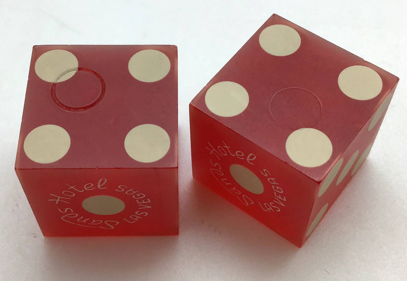 Sands Casino Las Vegas Nevada Dice Pair Red