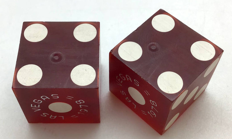 Silver Bird Casino Las Vegas Nevada Dice Pair Red