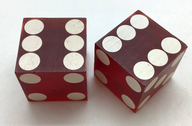 Silver Bird Casino Las Vegas Nevada Dice Pair Red