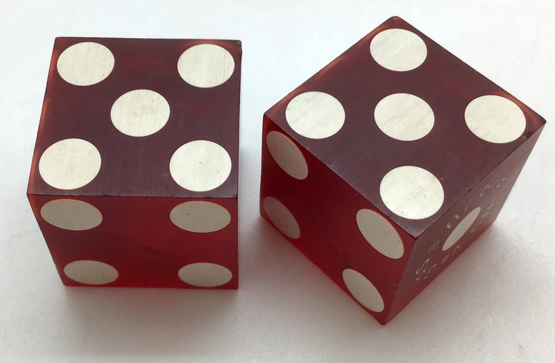 Silver Bird Casino Las Vegas Nevada Dice Pair Red