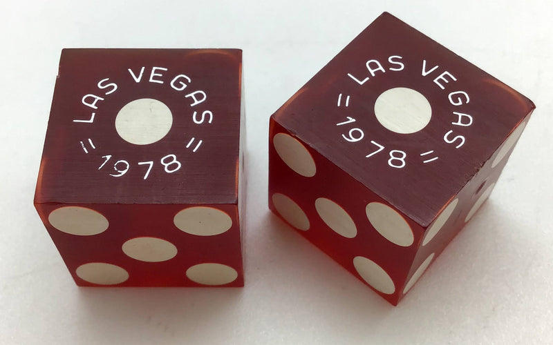 Silver Bird Casino Las Vegas Nevada Dice Pair Red