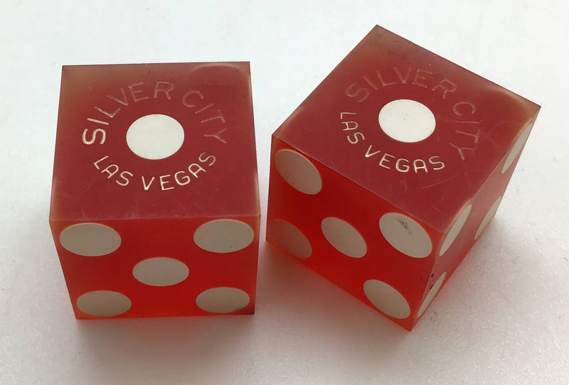 Silver City Casino Las Vegas Nevada Dice Pair Red