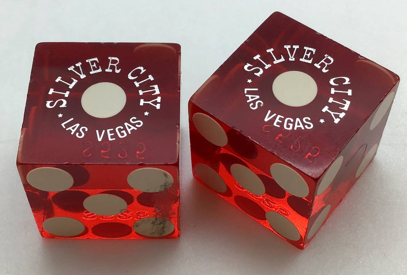 Silver City Casino Las Vegas Nevada Dice Pair Red