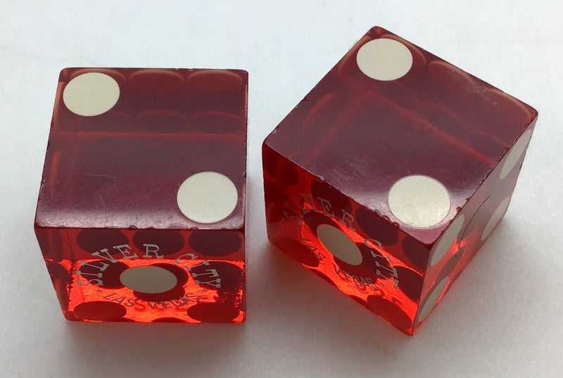 Silver City Casino Las Vegas Nevada Dice Pair Red