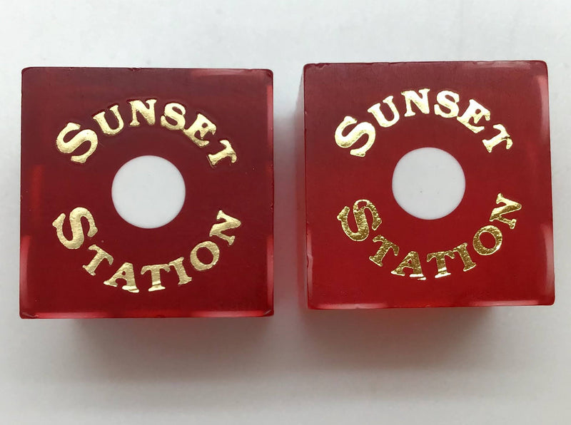 Sunset Station Casino Las Vegas Used Pair of Dice