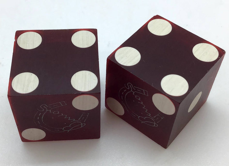 Binion's Horseshoe Club Las Vegas Red Dice Pair