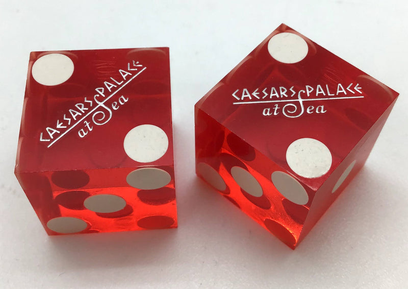 Caesars Palace at Sea Crystal Cruises Red Dice Pair