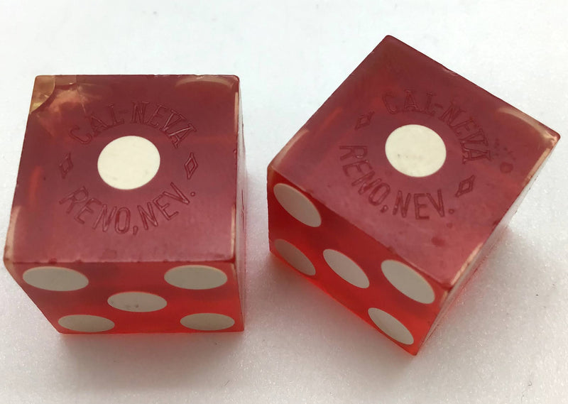 Cal Neva Reno Nevada Red Dice Pair