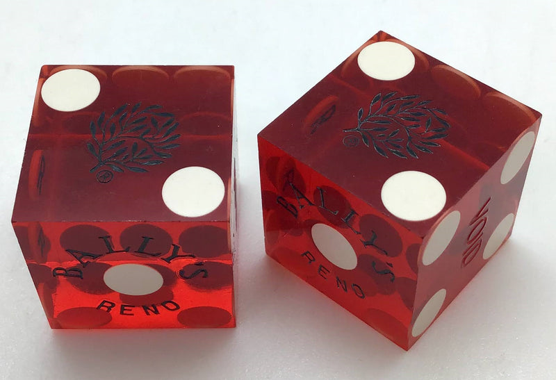 Bally's Casino Reno Nevada Red Dice Pair