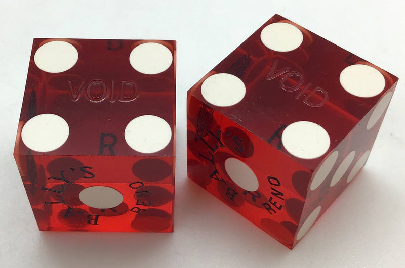 Bally's Casino Reno Nevada Red Dice Pair