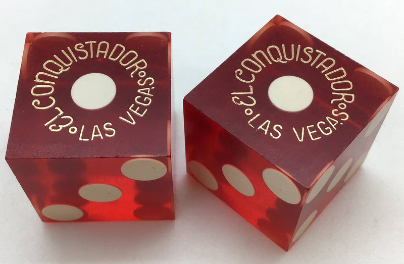 El Conquistador Casino Las Vegas Nevada Red Dice Pair