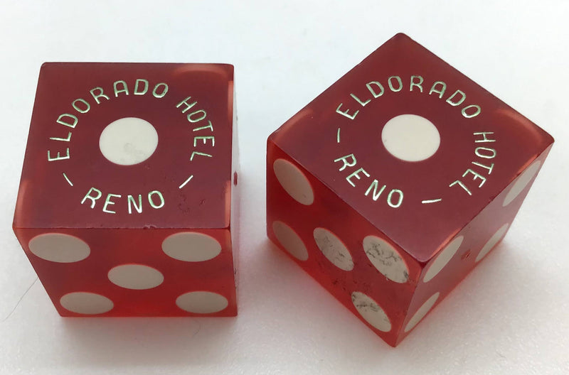 Eldorado Casino Las Vegas Nevada Red Dice Pair